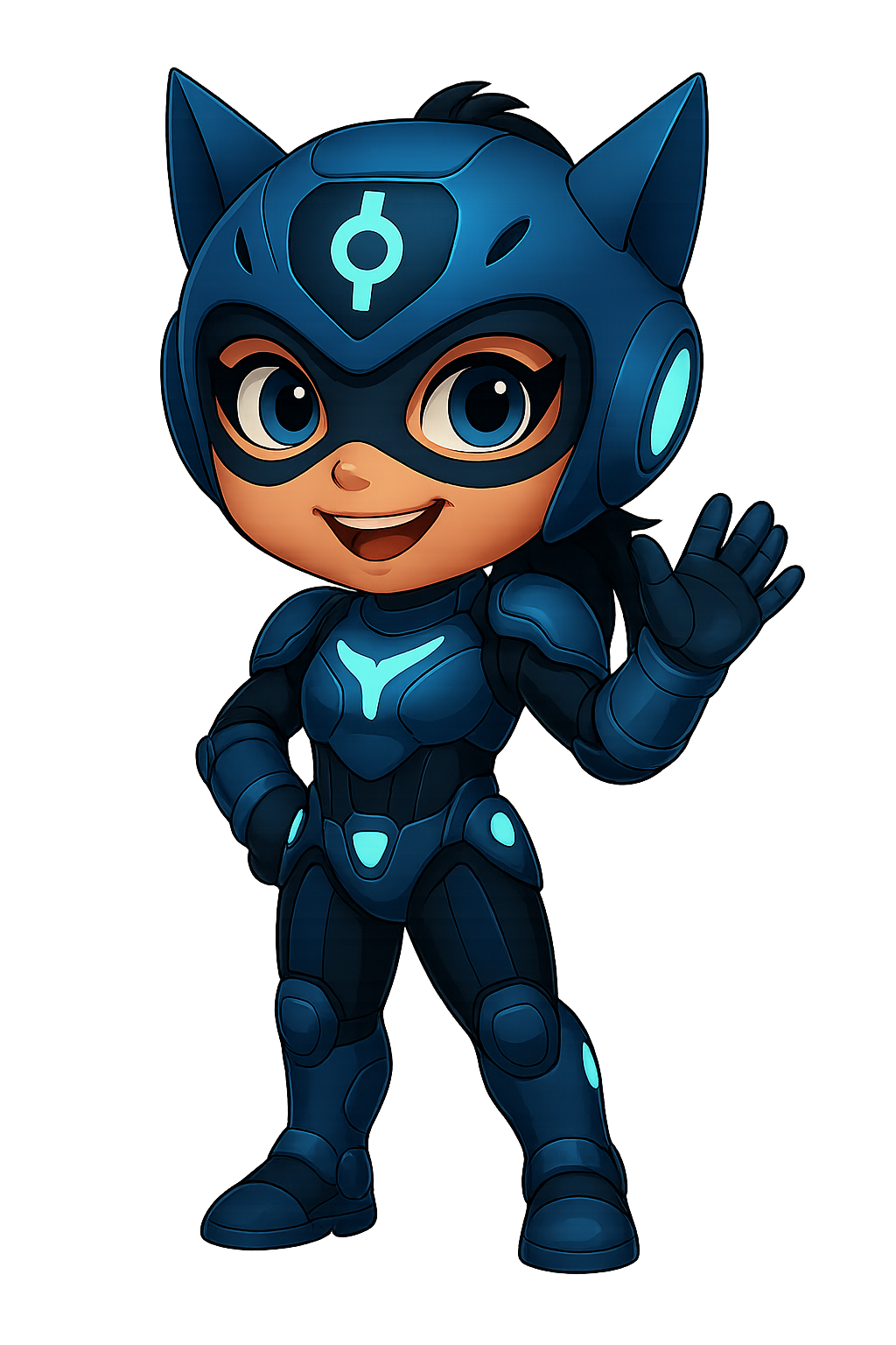 Myra, the MASK Cyber Guardian, waving